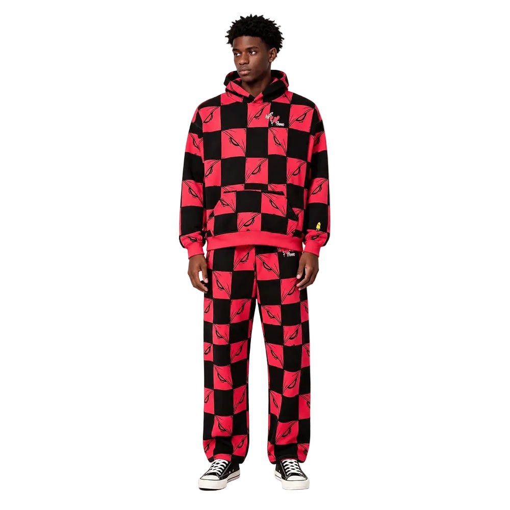 Matty Boy Anti Promo 99 Eyez Sweatpants Black Red - AFewVibe