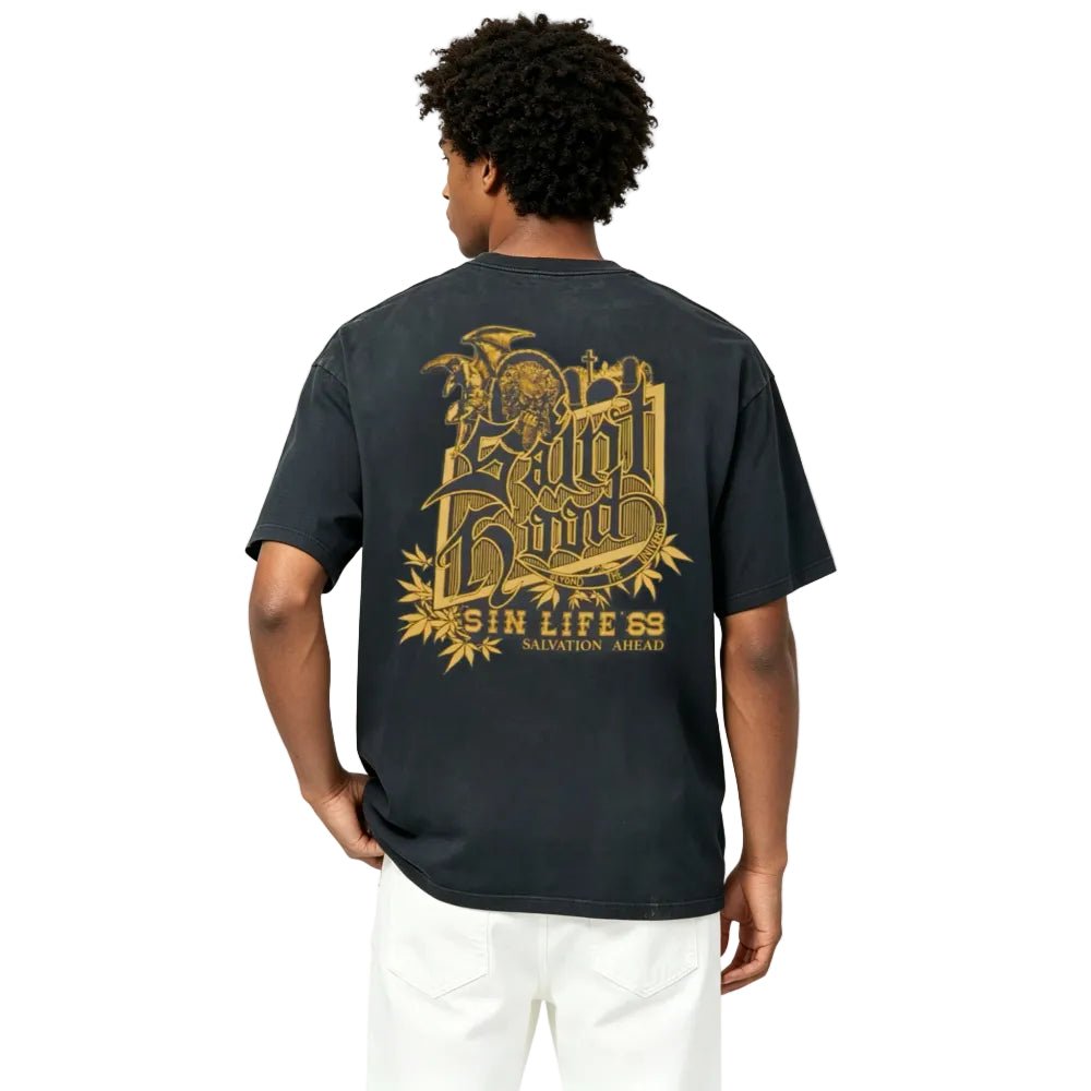 Neighborhood x Saint Michael STHD Pocket T-Shirt Vintage Black - AFewVibe
