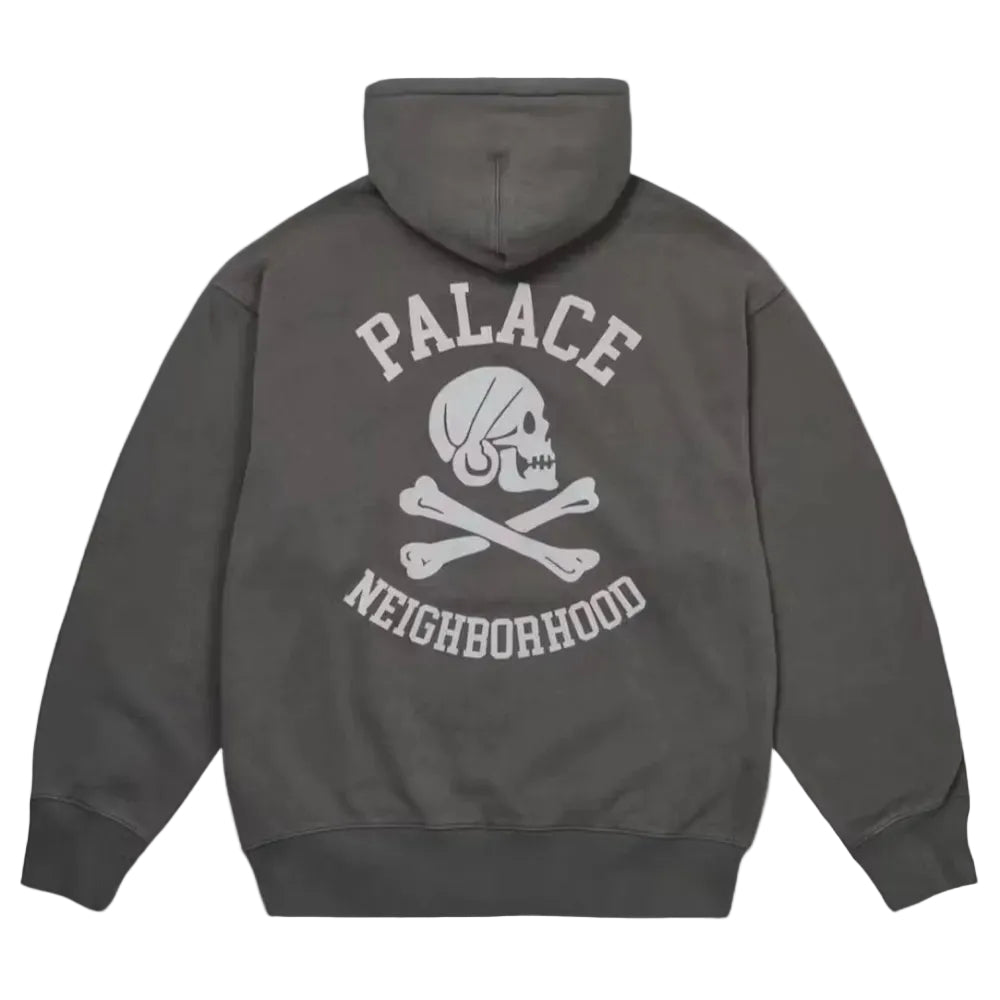 Palace x Neighborhood Skull Zip Hood Charcoal - Afewvibe