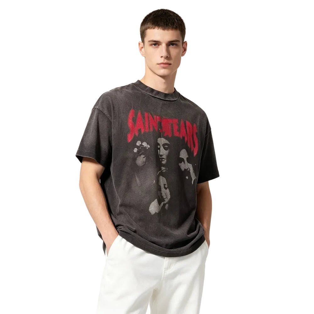 Saint Michael x Denim Tears Faces T-shirt - AFewVibe