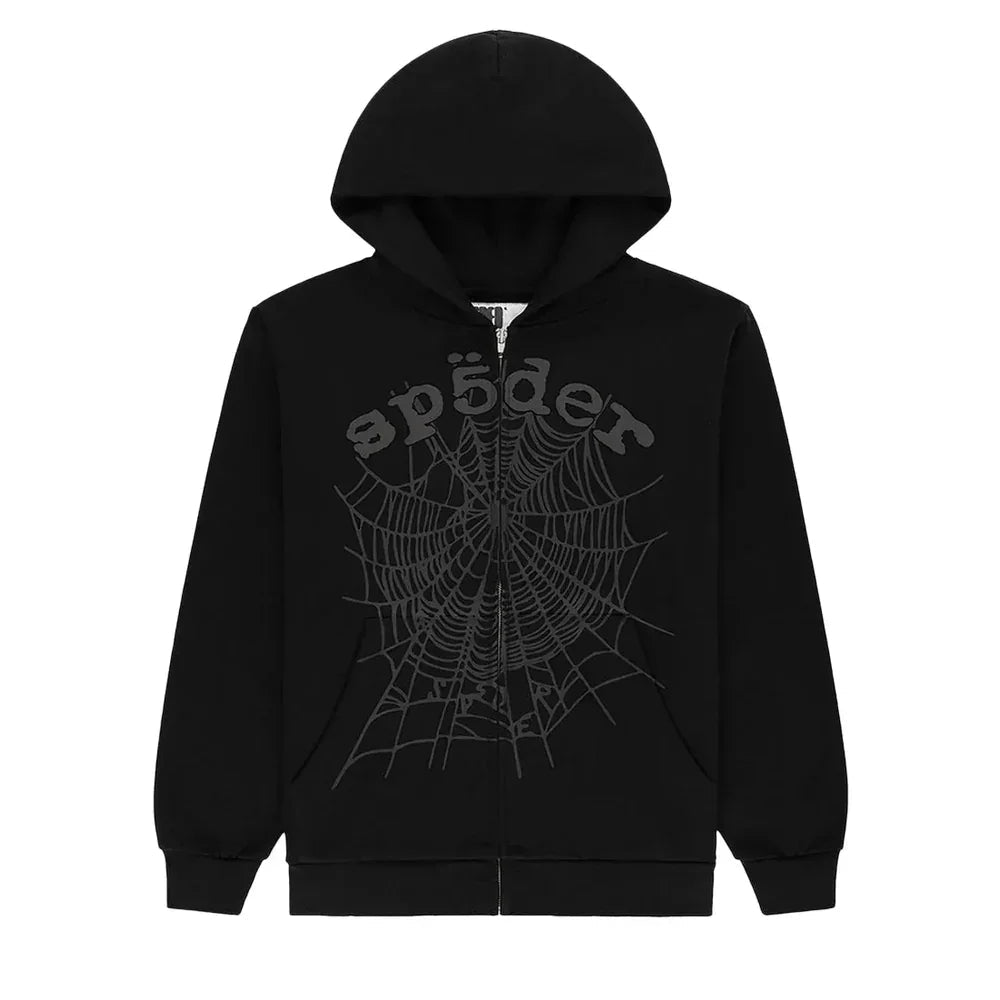 Sp5der OG Web V2 Phantom Zip Up Black - Afewvibe