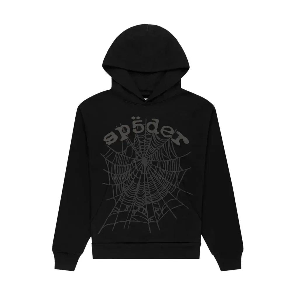 Sp5der Phantom Web Hoodie Black - Afewvibe