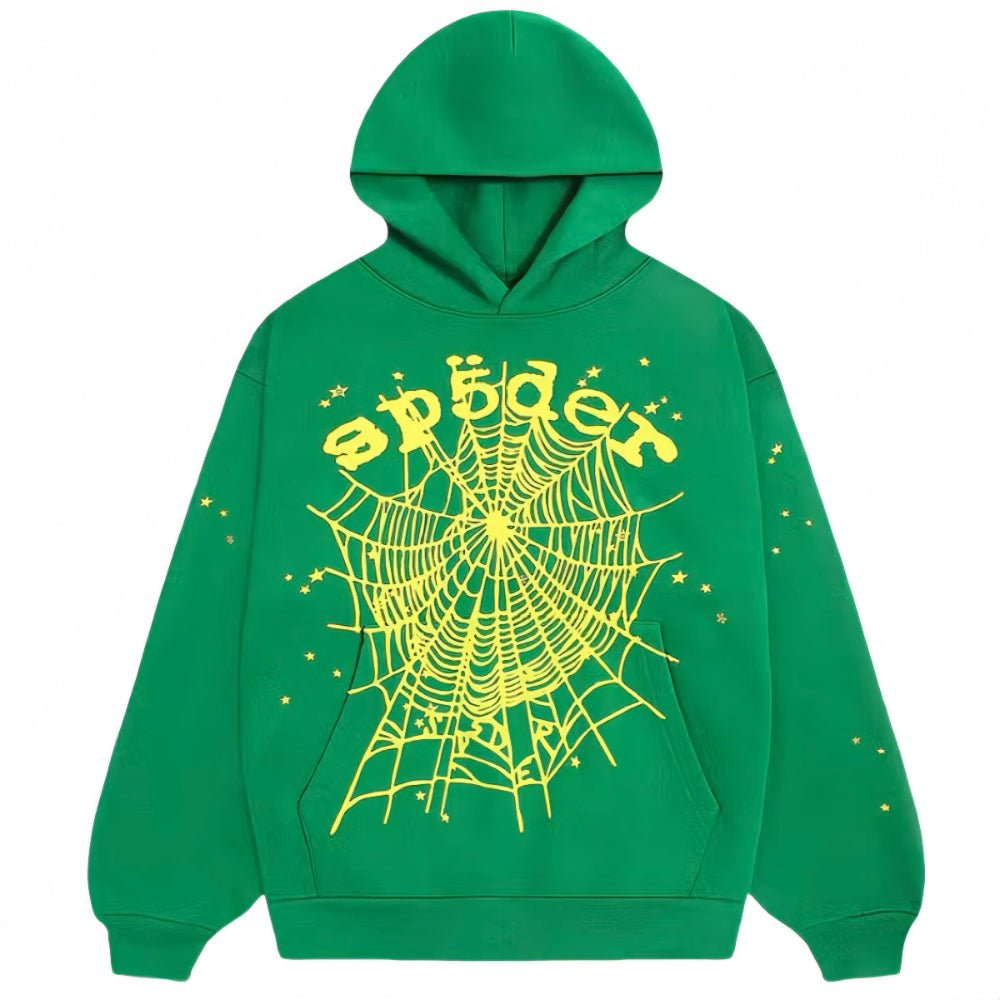 Sp5der Star OG Web V2 Hoodie Slime Green - AFewVibe
