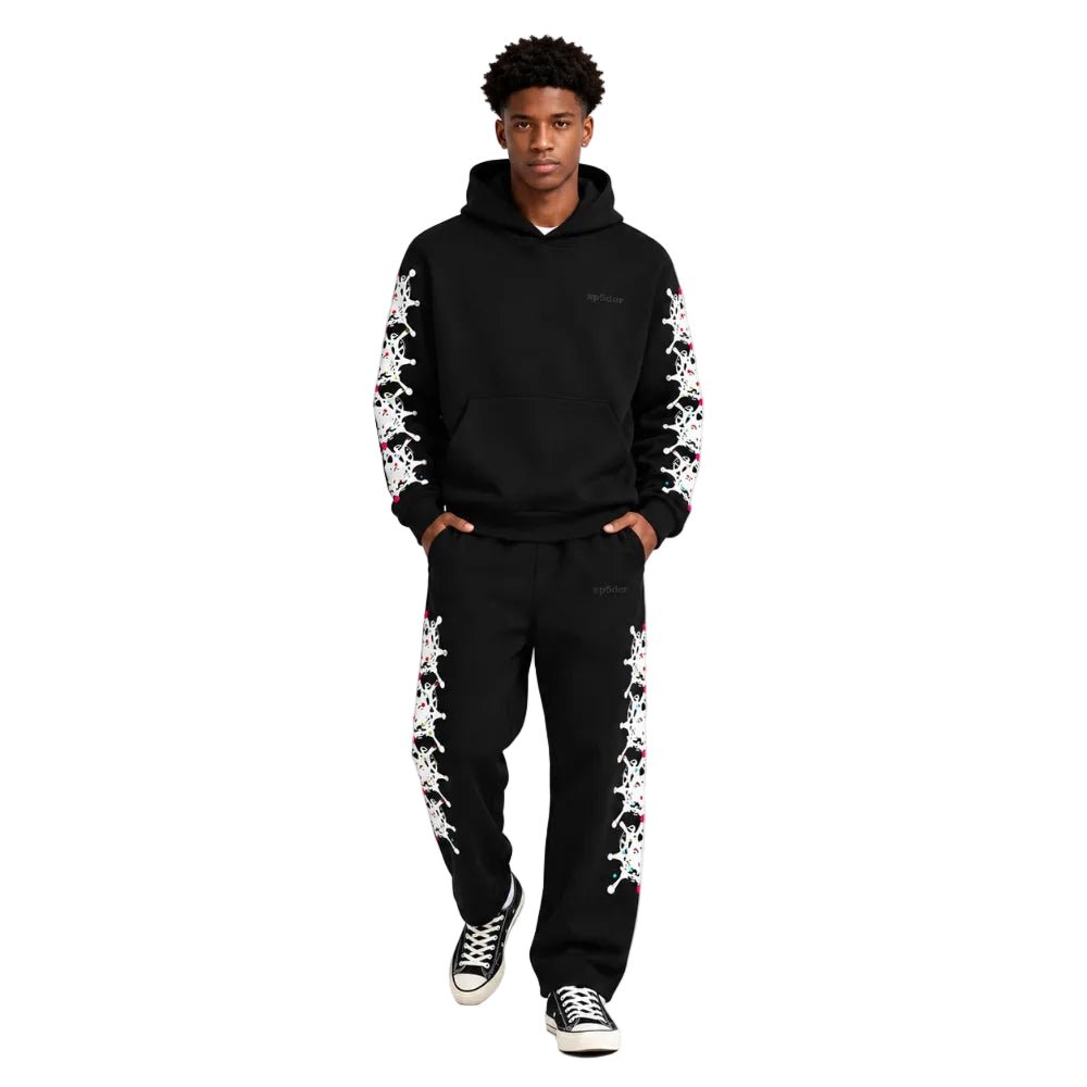 Sp5der Stone Sweatpant Black - AFewVibe
