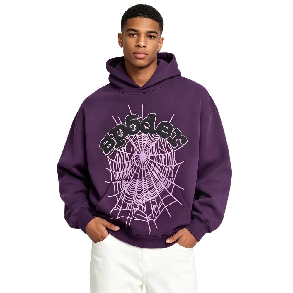 Sp5der Web Hoodie Purple - AFewVibe