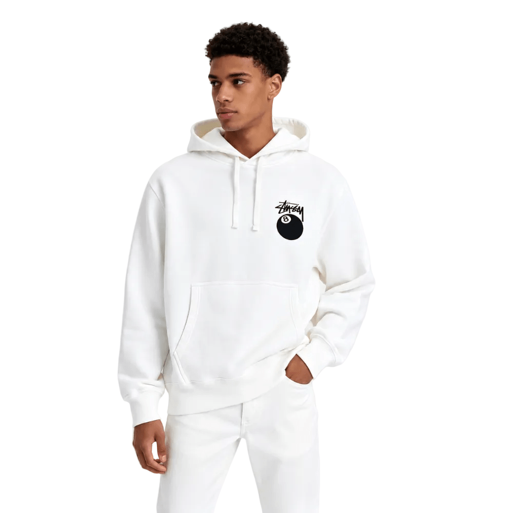 Stussy 8 Ball Pigment Dyed Hoodie Natural - AFewVibe