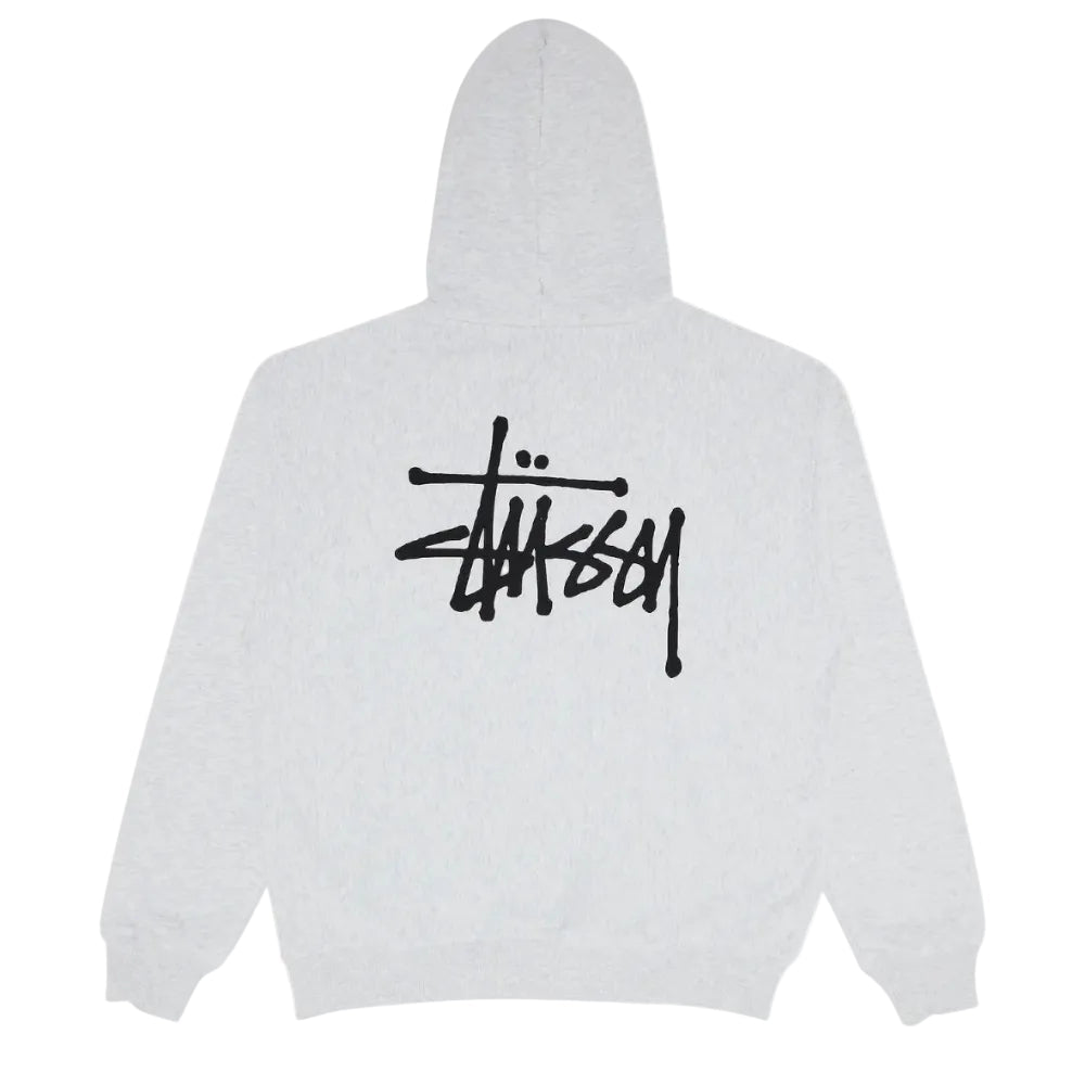 Stussy Basic Hoodie Ash Heather - AFewVibe