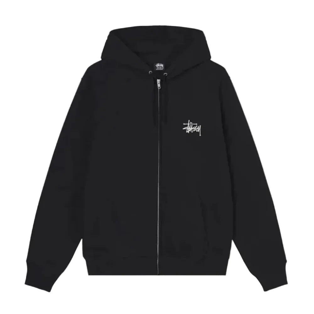 Stussy Basic Zip Hood Black - Afewvibe