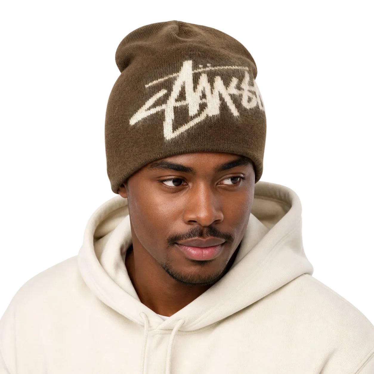 Stussy Brushed Out Stock Skullcap Brown - AFewVibe