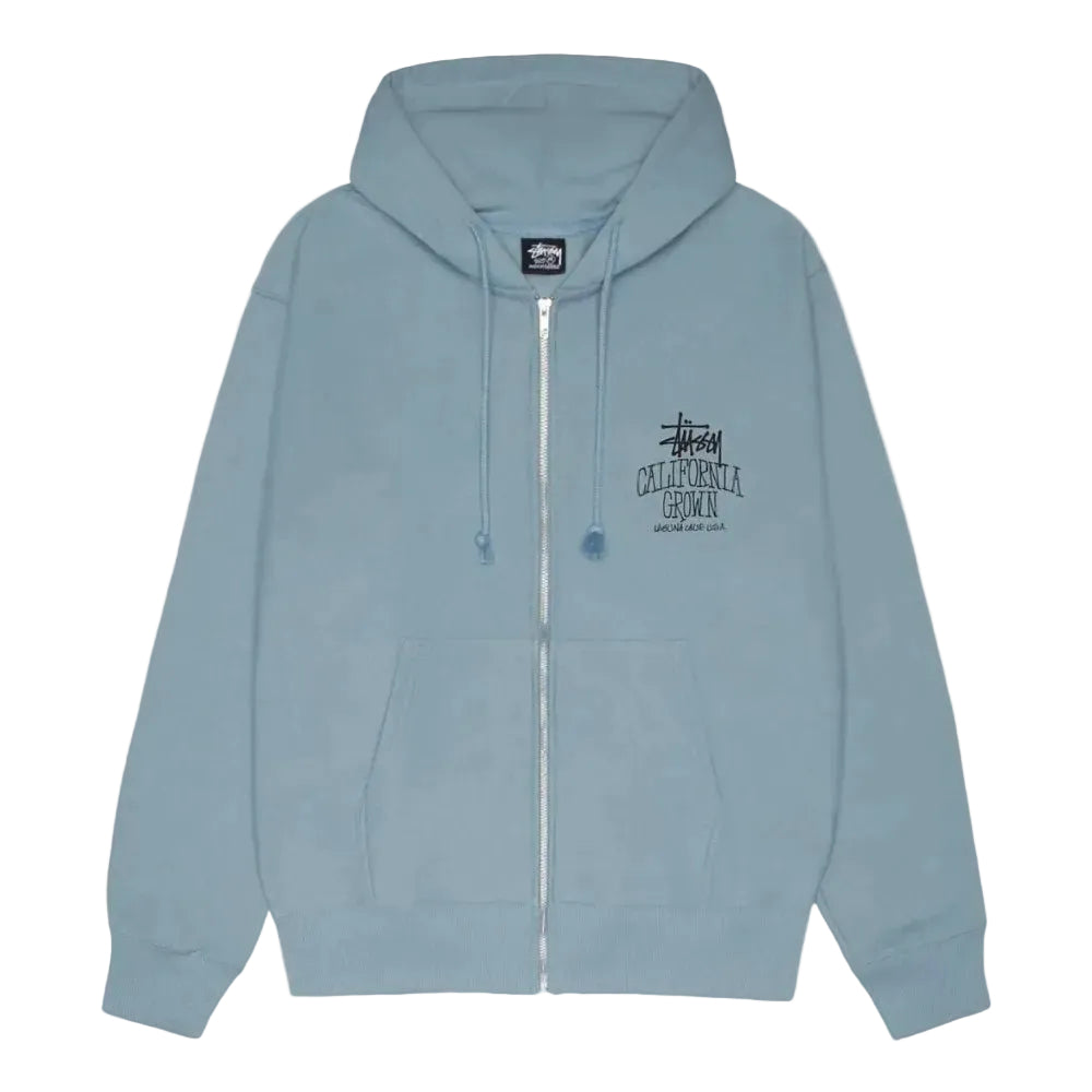 Stussy Cali Grown Zip Hoodie Slate - Afewvibe