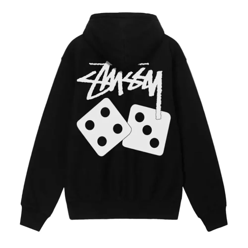 Stussy Dice Pigment Dyed Hoodie Black - Afewvibe