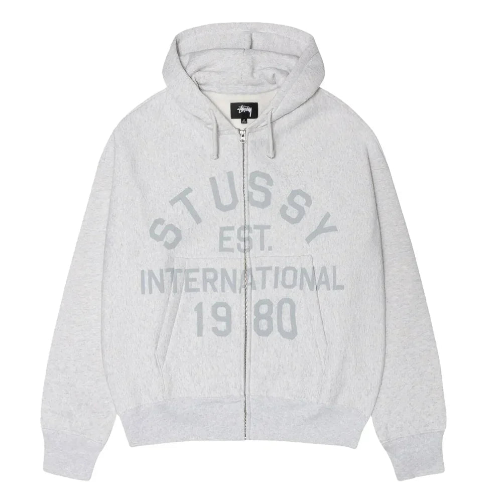 Stussy Established Zip Hoodie Ash Heather – AFV Clothes – AFewVibe