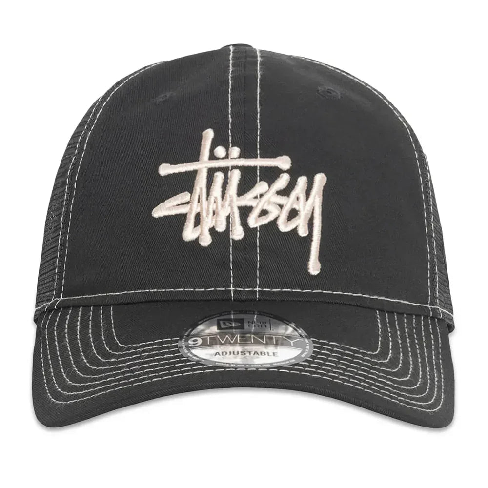 Stussy New Era 9Twenty Basic Trucker Black - Afewvibe