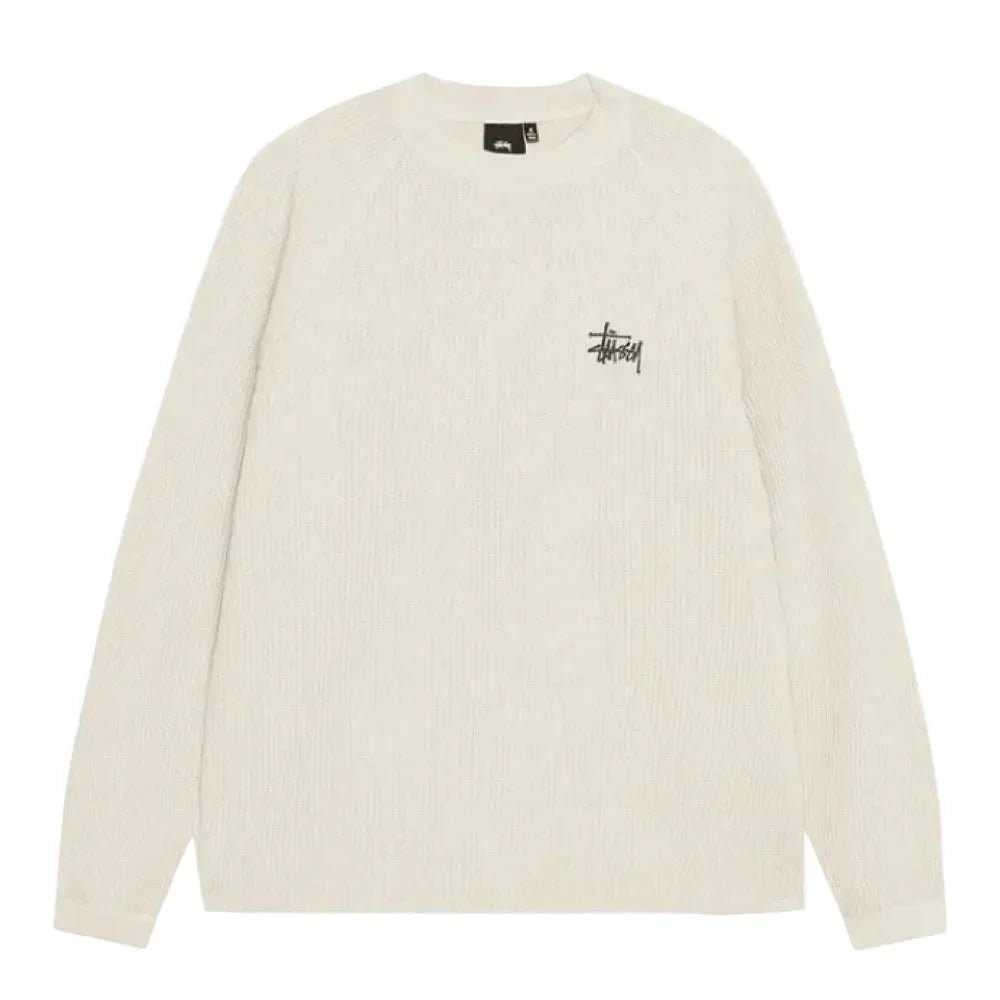 Stussy Raglan Thermal Long - Sleeve Crew Bone - Afewvibe