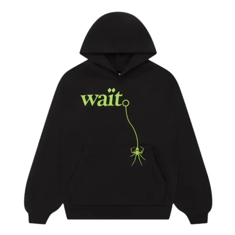 Sp5der Wait Hoodie Black - AFV Clothes