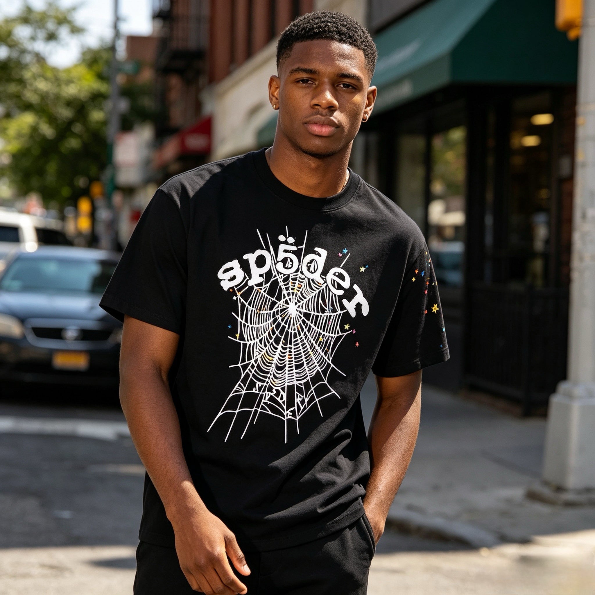 Sp5der OG Web V2 Tee Black Street Signal