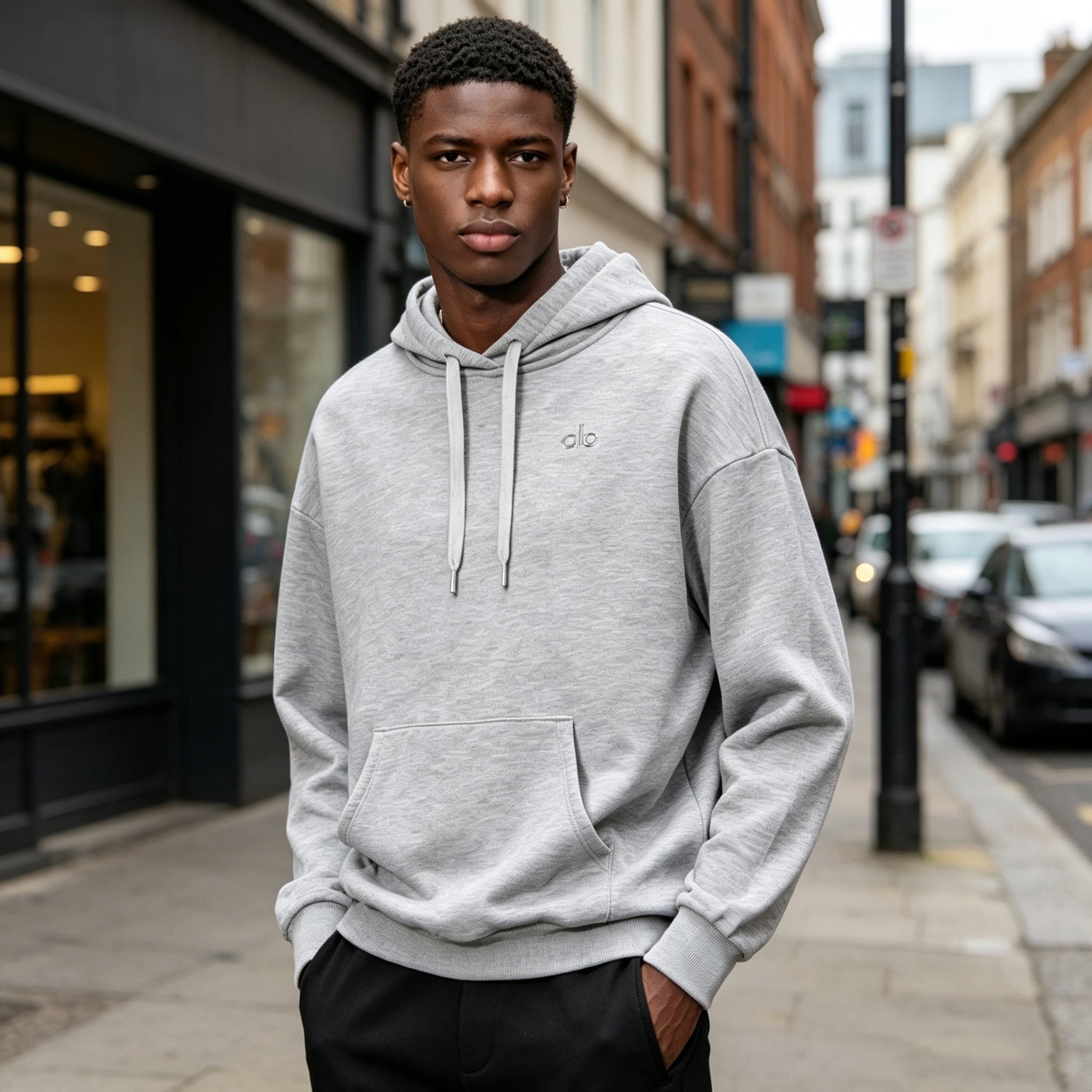 Alo Accolade Hoodie Athletic Heather Grey Off Duty Uniform