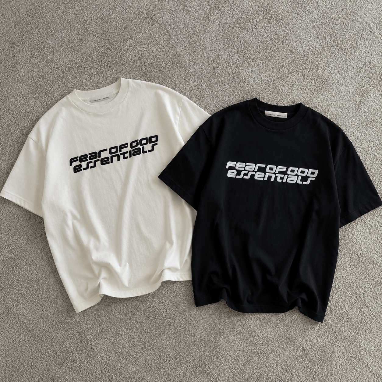 Essentials 90s Tee Vintage Black or Ivory - AFewVibe