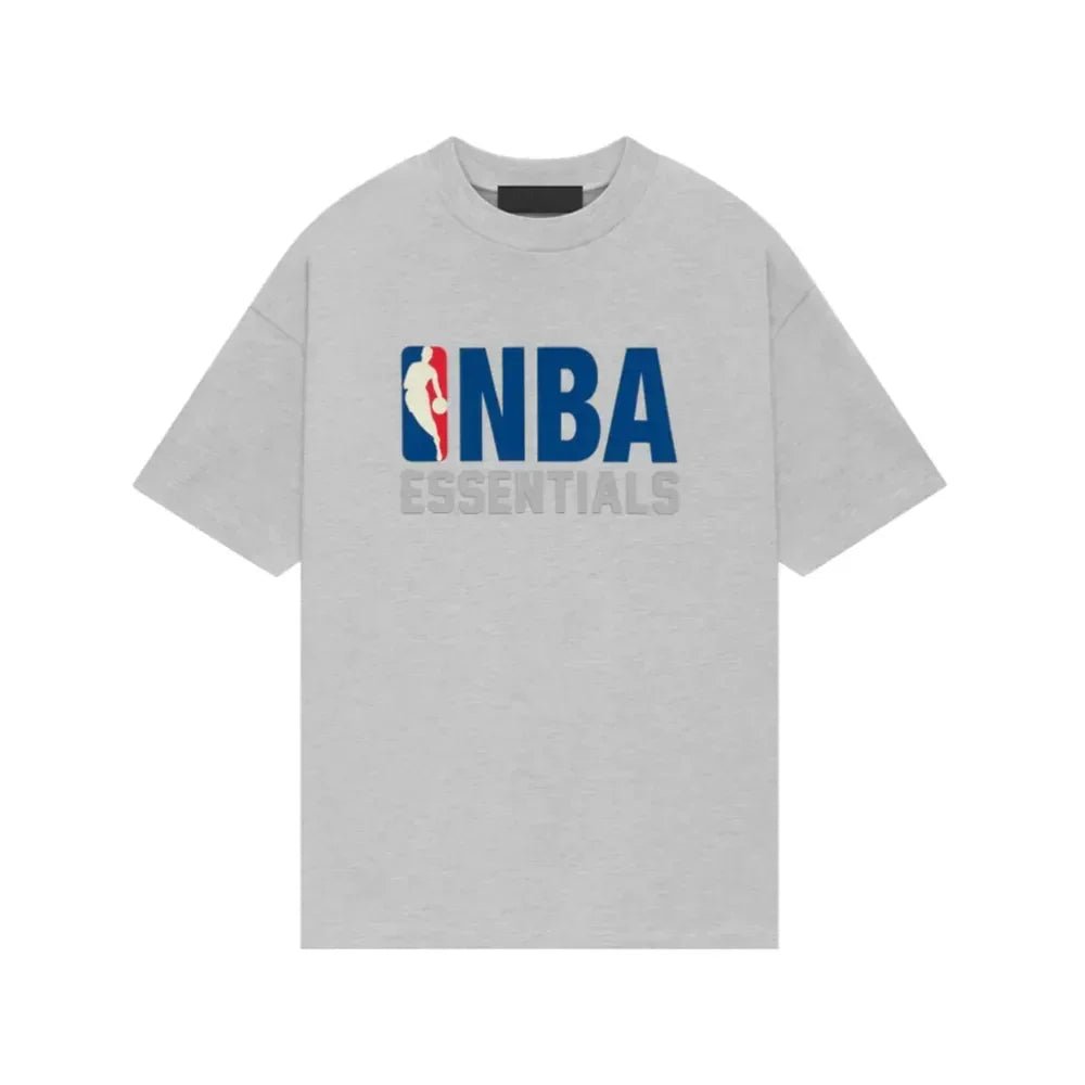 How To Style Fear Of God Essentials NBA Tee Light Heather - Afewvibe