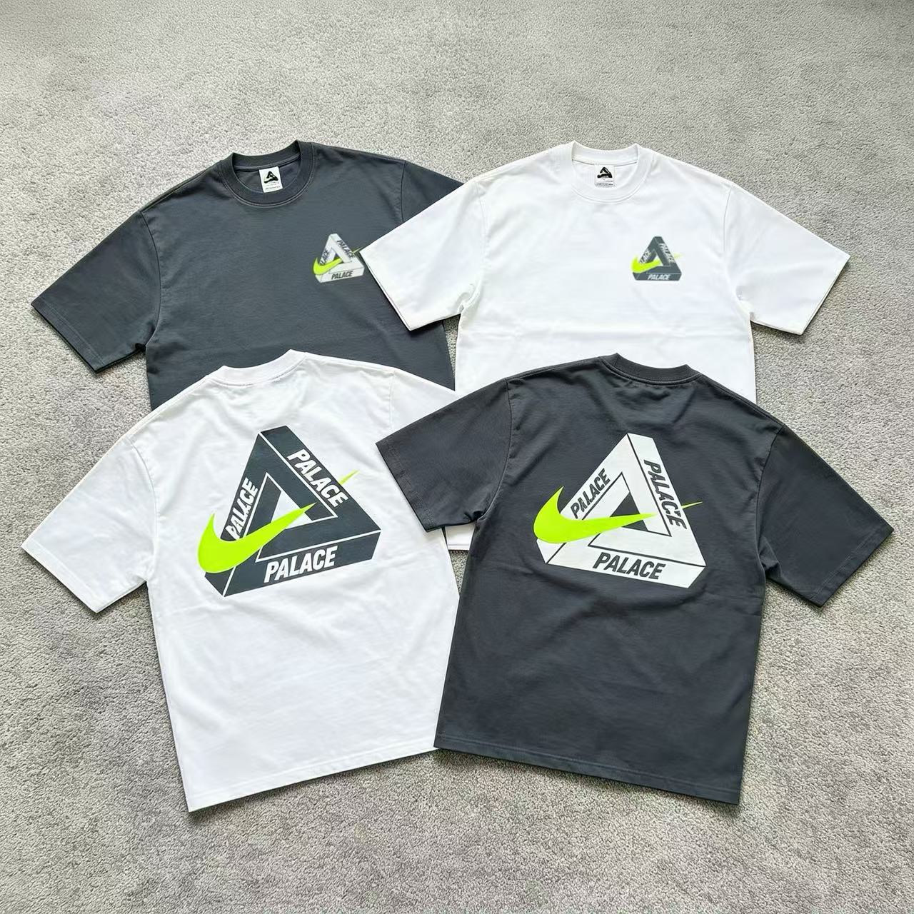 Palace x Nike Tri Swoosh TShirts Charcoal or White - Afewvibe