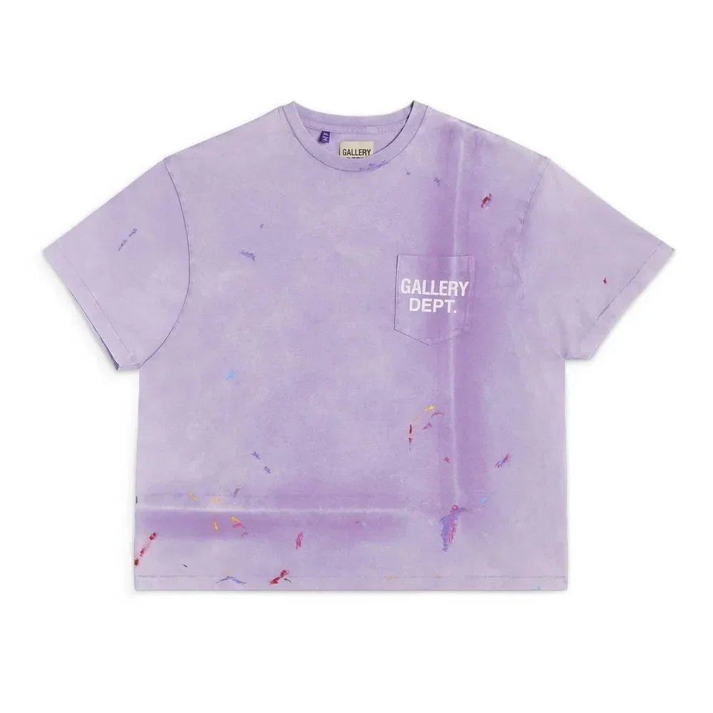 Where to buy Gallery Dept. Vintage Logo Painted Tee Purple - Afewvibe