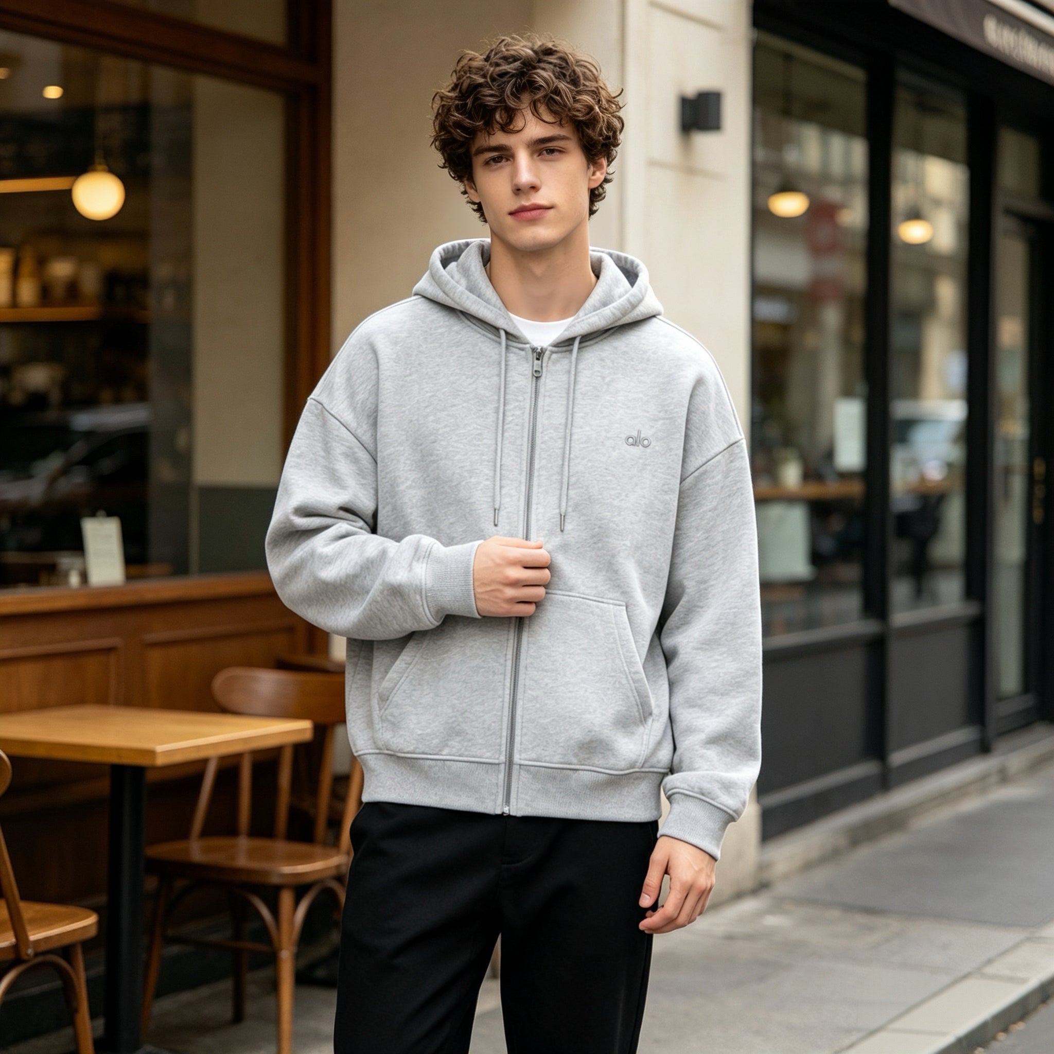 Why This Alo Full-Zip Works in Heather Grey - AFewVibe