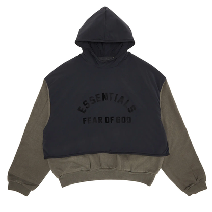 Fear of God Essentials Nylon Fleece Hooded Sweater Ink/Jet Black
