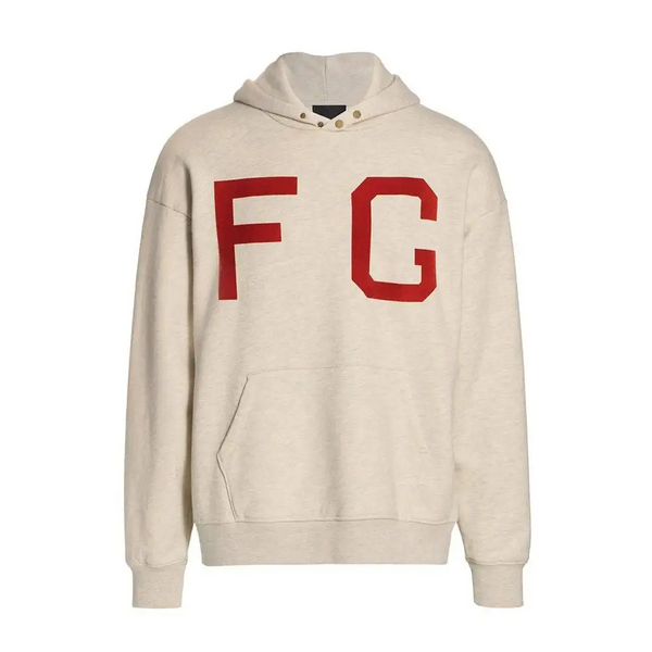 Fear of God FG Logo Monarch Hoodie Sweatshirt Cream Heather
