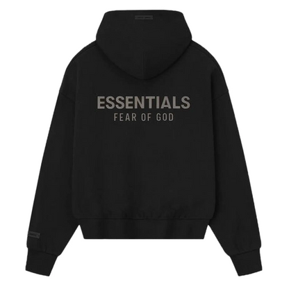 Fear of God Essentials Classic Full Zip Hoodie Jet Black