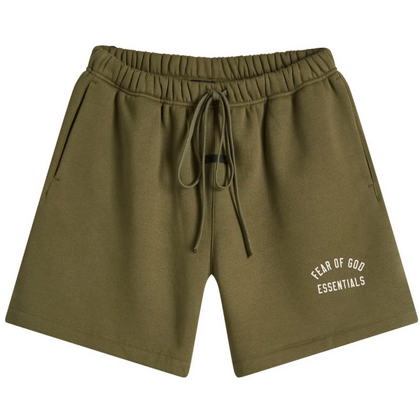 Fear of God Essentials Kids Fleece Soccer Short Military