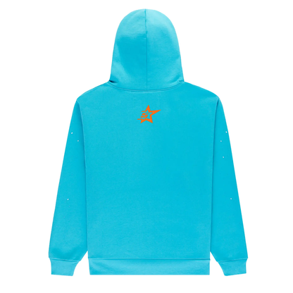 Sp5der Punk V2 Hoodie Cyan