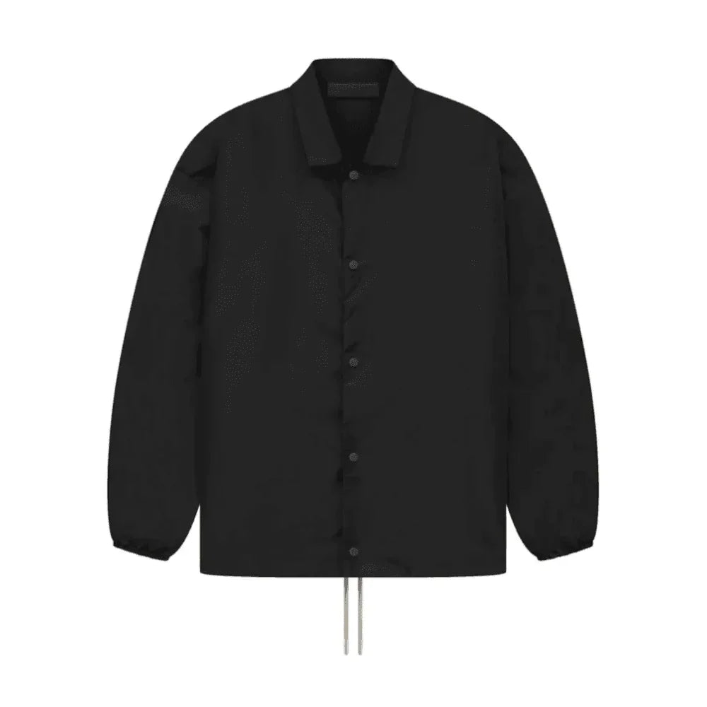 Fear Of God Essentials Coaches Jacket Black - AFV Clothes