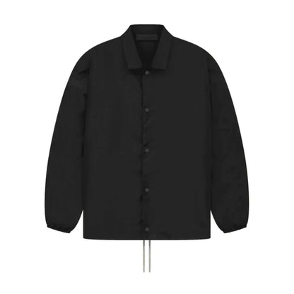 Fear Of God Essentials Coaches Jacket Black - AFV Clothes