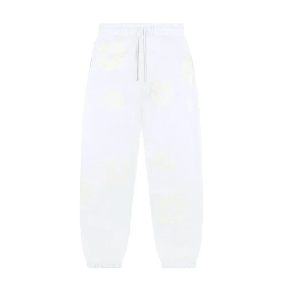 Denim Tears Mono Cotton Wreath Sweatpants White - AFV Clothes