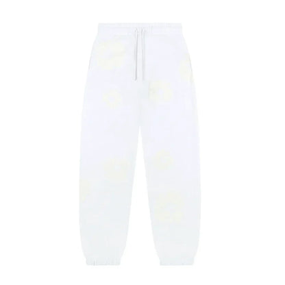 Denim Tears Mono Cotton Wreath Sweatpants White - AFV Clothes