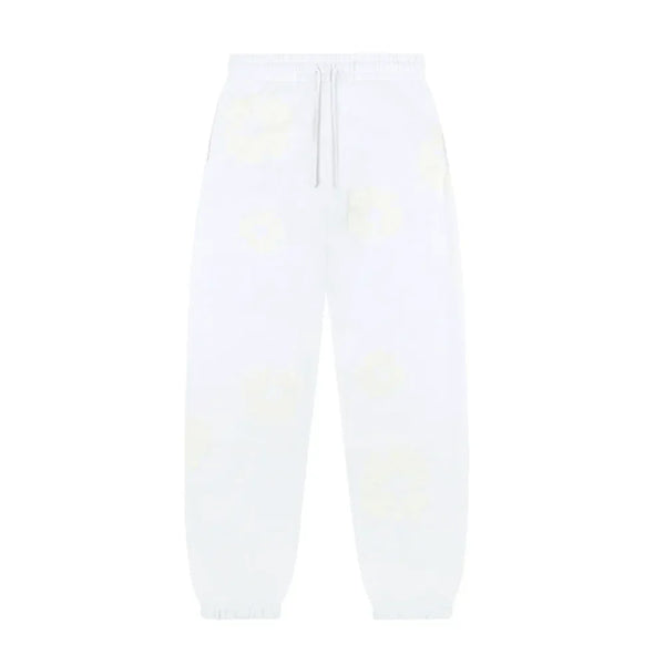 Denim Tears Mono Cotton Wreath Sweatpants White - AFV Clothes