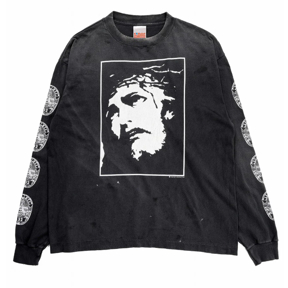 SAINT Mxxxxxx LS TEE / LOVE SAINT BLACK 