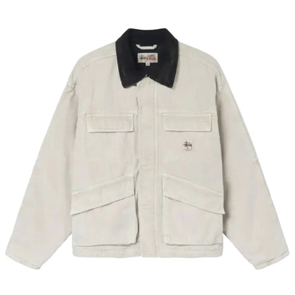 Stussy Washed Canvas Shop Jacket Bone