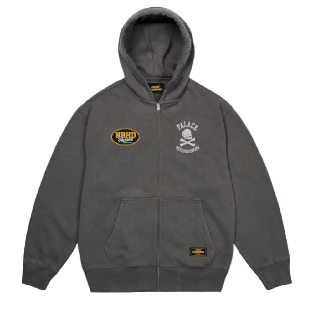 Palace x Neighborhood Skull Zip Hood Charcoal