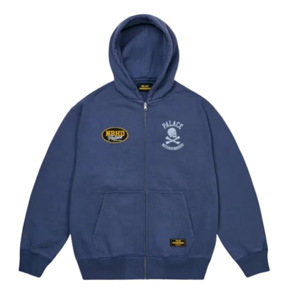 Palace x Neighborhood Skull Zip Hood Navy