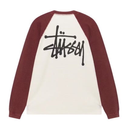 Stussy Thermal 2 Tone Raglan Shirt  White