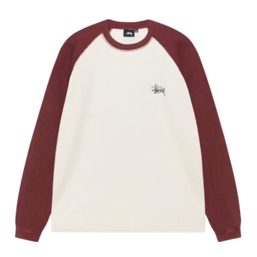 Stussy Thermal 2 Tone Raglan Shirt  White