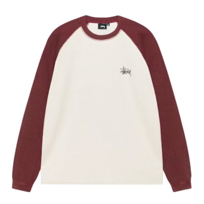 Stussy Thermal 2 Tone Raglan Shirt  White