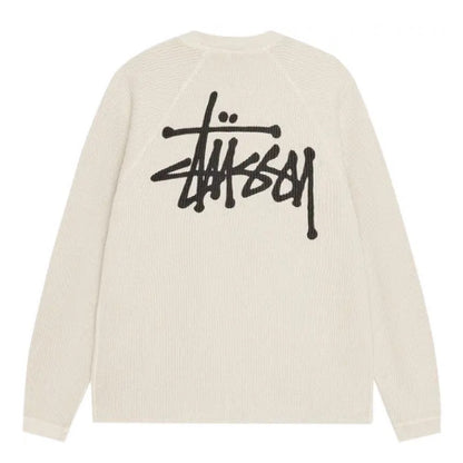 Stussy Raglan Thermal Long-Sleeve Crew Bone