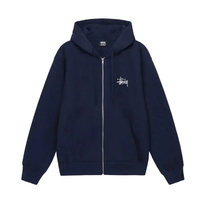 Stussy Basic Zip Hoodie Navy