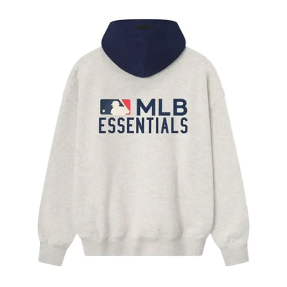 Fear of God Essentials MLB Sport Hoodie Oatmeal Heather Midnight Navy