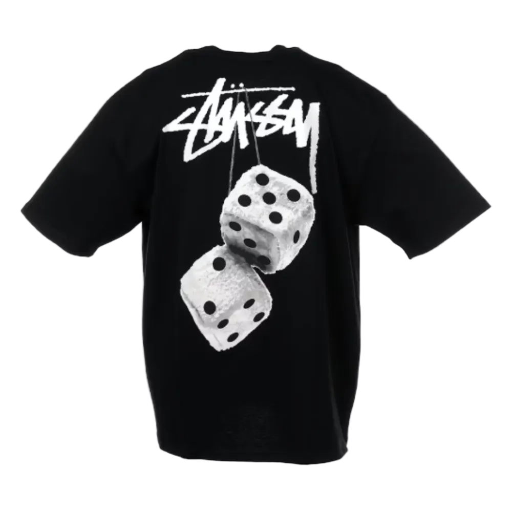 Stussy Fuzzy Dice Tee Black