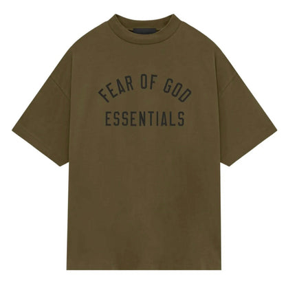 Fear of God Essentials Jersey Crewneck Tee Olive