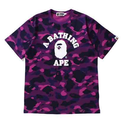 BAPE COLOR CAMO COLLEGE TEE PURPLE