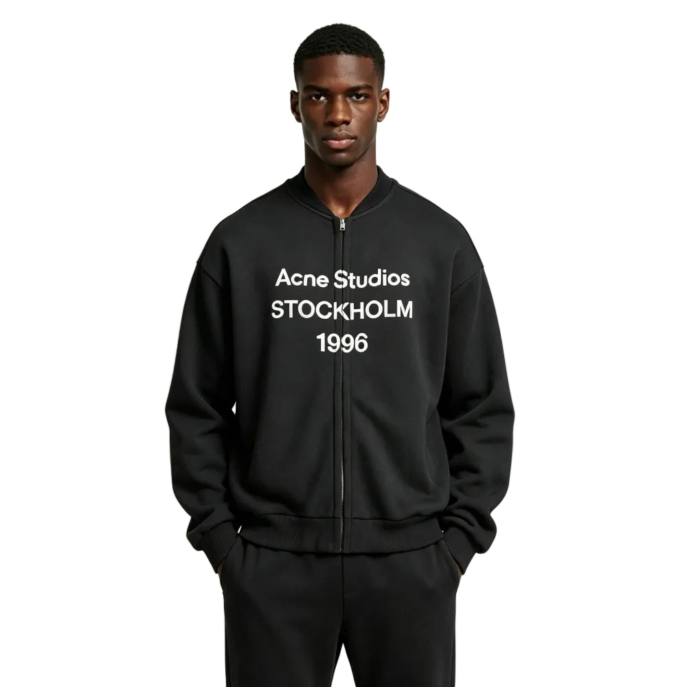 Acne Studios Zip Up 1996 Sweatshirt Black